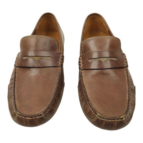 Clarks Collection Driving Mocs Penny Loafers Mens 9 Casual Shoes Brown Slip On - Picture 10 of 12